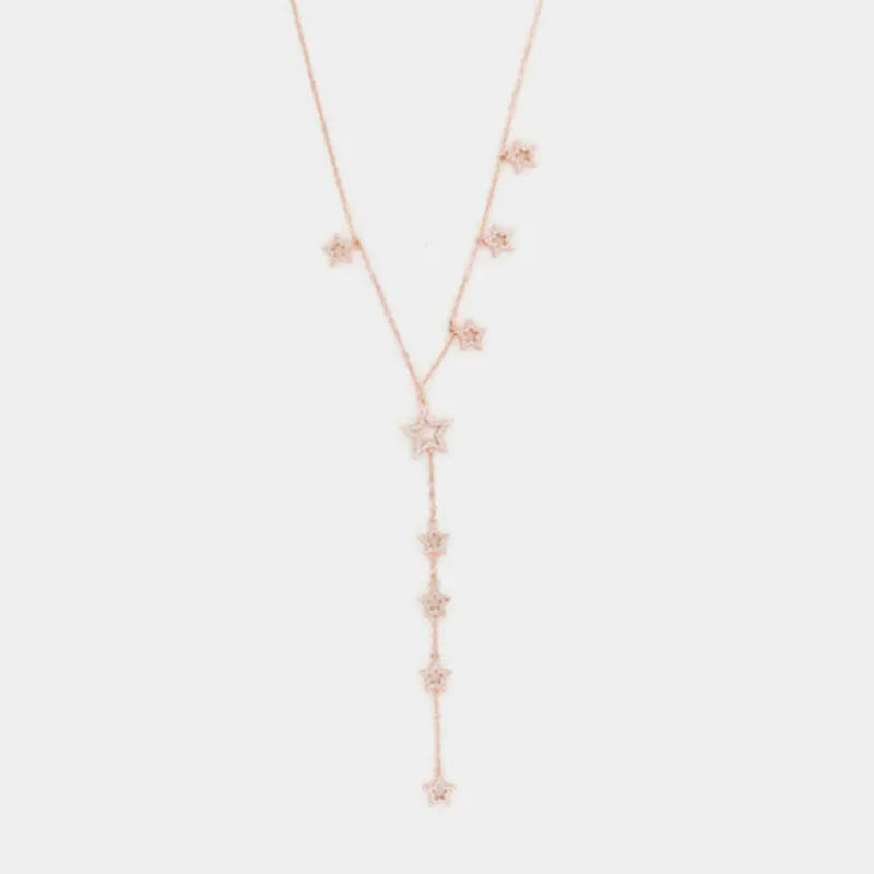 Collana in Argento 925 con stelle pendenti impreziosite da zirconi bianchi BYSIMON - gioiello BySimon