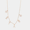 Collana in Argento 925 con scritta STAR pendente, impreziosita da zirconi bianchi