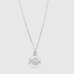 Collana in Argento 925 con cristalli e ciondolo a forma di  pesciolino