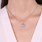 Collana in Argento 925  con ciondoli a forma cuore.
