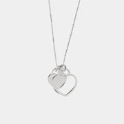 Collana in Argento 925  con ciondoli a forma cuore.