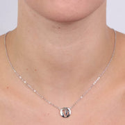Collana in Argento 925  medaglietta con piedini