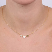 Collana in Argento 925 con cuori pendenti impreziositi da zirconi bianchi