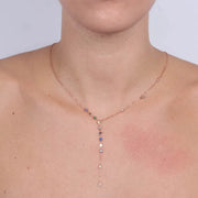 Collana in Argento 925  pendente con stelle impreziosita da zirconi colorati