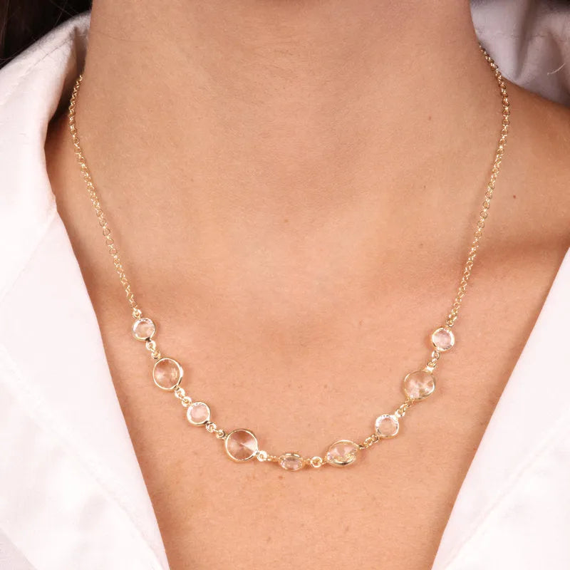 Collana in Argento 925  impreziosita da Cristalli bianchi