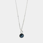 Collana in Argento 925 con doppio punto luce di cristalli bicolore pendenti. BYSIMON - gioiello BySimon