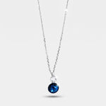 Collana in Argento 925 con doppio punto luce di cristalli bicolore pendenti. BYSIMON - gioiello BySimon