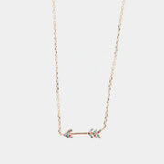 Collana in Argento 925 con freccia impreziosita da zirconi multicolore