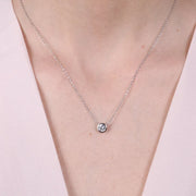 Collana in Argento 925 con punto luce centrale