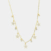 Collana in Argento 925 con pendenti a forma di stelle e zirconi bianchi