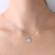 Collana in Argento 925 con ciondolo fico d'india, impreziosito da pavè di zirconi bianchi