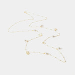 Collana in Argento 925 con pendenti traforati e perline bianche