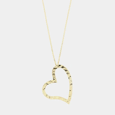 Collana in Argento 925 con ciondolo a cuore battuto - BYSIMON gioielli