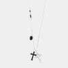 Collana in Argento 925 con croci e zirconi neri