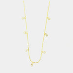 Collana in Argento 925 con giro di punti luce bianchi pendenti - BYSIMON gioielli
