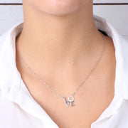 Collana in Argento 925 con scritta Love e zirconi bianchi