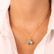 Collana in Argento 925 con pendente a forma di corona impreziosito da smalti colorati e zirconi bianchi