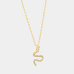Collana in Argento 925 con pendente a forma di serpente impreziosito da zirconi bianchi - BYSIMON gioielli