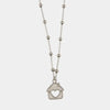 Collana in Argento 925 con ciondolo a forma di casa impreziositi da zirconi bianchi