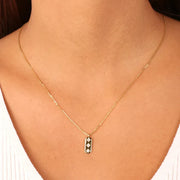 Collana in Argento 925 con pendente impreziosito da zirconi bianchi