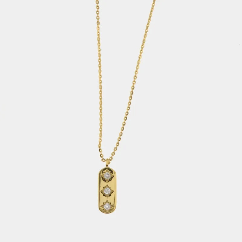 Collana in Argento 925 con pendente impreziosito da zirconi bianchi