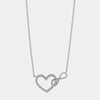 Collana in Argento 925 con ciondolo cuore e infinito impreziosito da zirconi