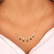 Collana in Argento 925 con perle e stelle pendenti
