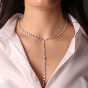 Collana in Argento 925 pendente con cuori in zirconi bianchi