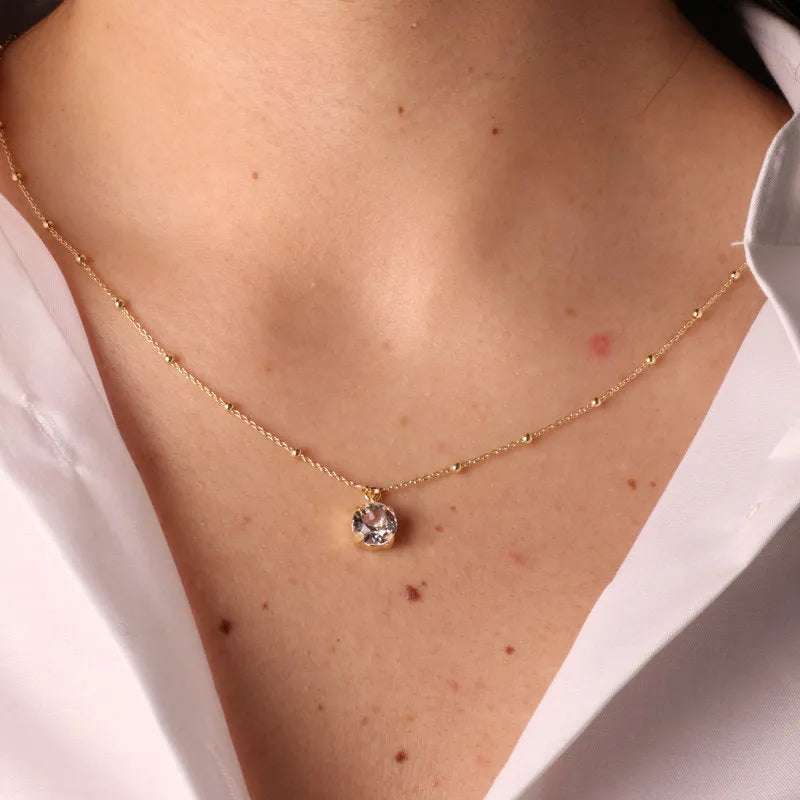 925 Silver necklace with crystal