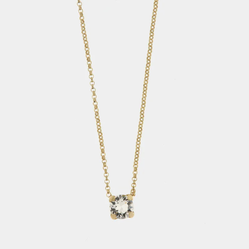 925 Silver necklace with crystal