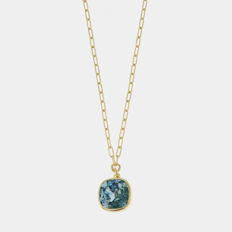 Collana in Argento 925 maglia a catena con quadratino pendente impreziosito da cristallo