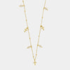 Collana in Argento 925 con croci e perle pendenti