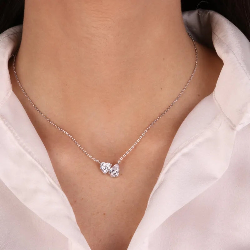 Collana Donna in Oro Bianco con Pave di Zirconi - Gioielleria Amadori Collana Donna in Oro Bianco con Pave di Zirconi - Gioielleria Amadori