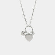 Collana in Argento 925 con pendenti a forma di cuore e scritta Family