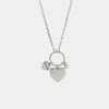 Collana in Argento 925 con pendenti a forma di cuore e scritta Family