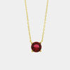 Collana in Argento 925 con punto luce centrale rosso