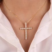 Collana in Argento 925 a croce con zirconi bianchi