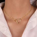 Collana in Argento 925 con anelli intrecciati
