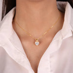 Collana in Argento 925 con zircone a forma di cuore bianco - BYSIMON gioielli