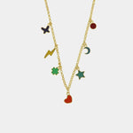 Collana in Argento 925 con simboli pendenti