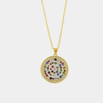 Collana in Argento 925 con zirconi multicolore