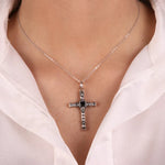 Collana in Argento 925 con croce in stile antico Collezione Novecento - BYSIMON gioielli