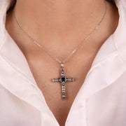 Collana in Argento 925 con croce in stile antico