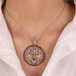 Collana in Argento 925 con albero della vita e cristalli Collezione Novecento - BYSIMON gioielli