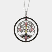 Collana in Argento 925 con albero della vita e cristalli