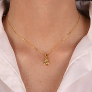 Collana in Argento 925 con albero di Natale impreziosito da zirconi multicolore