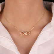 Collana in Argento 925 con infinito impreziosito da zirconi bianchi