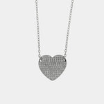 Collana in Argento 925 a forma di cuore con zirconi bianchi Collezione Barcellona - BYSIMON gioielli