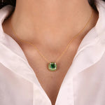 Collana in Argento 925 con zirconi verdi
