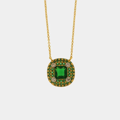 Collana in Argento 925 con zirconi verdi
